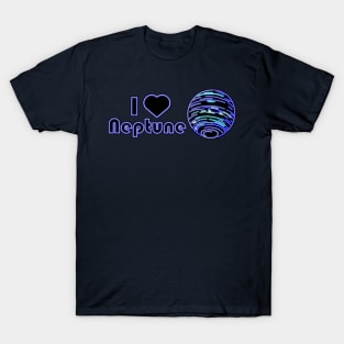 Electric Solar System I Heart Neptune T-Shirt